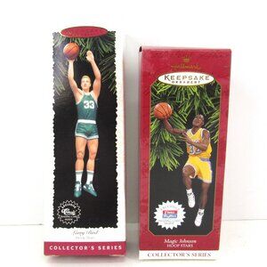 Hallmark Keepsake Ornament Larry Bird Hoop Stars and Magic Johnson Hoop Stars